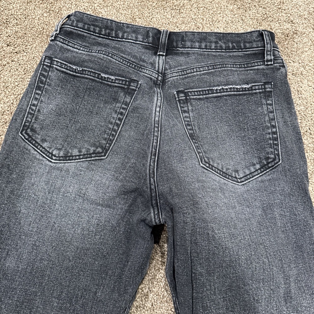 Abercrombie & Fitch Ankle Straight Ultra High Rise Curve Love 8 29 S Short Black - Picture 7 of 7